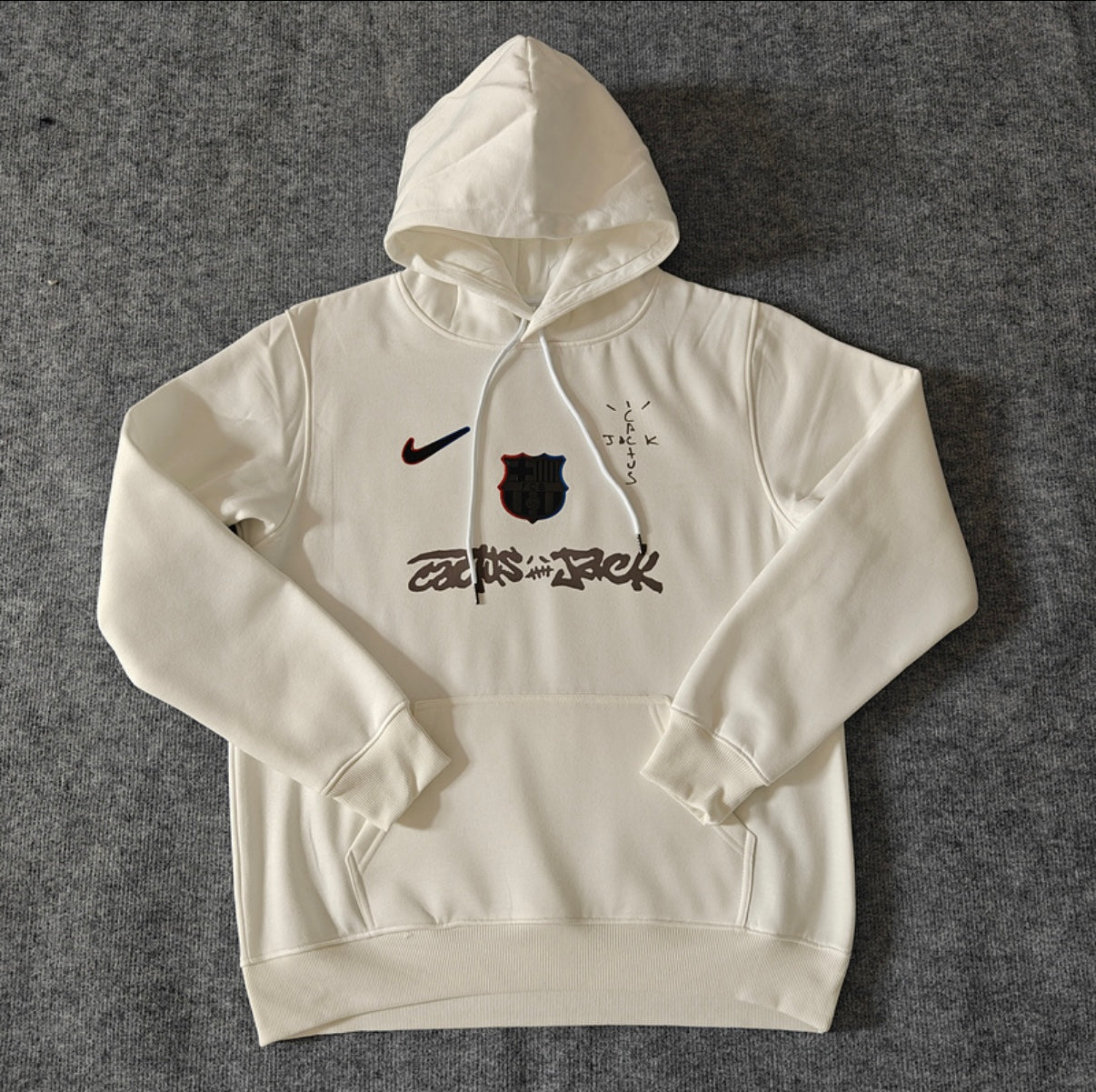 Barcelona Hoodie x Travis Scott White
