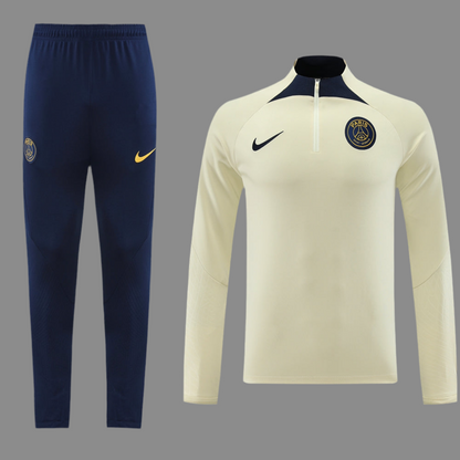 PSG Track Suit ''Beige and Dark Blue''