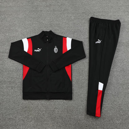 AC Milan Track Suit ''Black Full Zip''