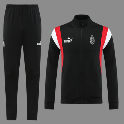 AC Milan Track Suit ''Black Full Zip''