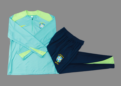 Brazil Track Suit ''Light Green and Blue''