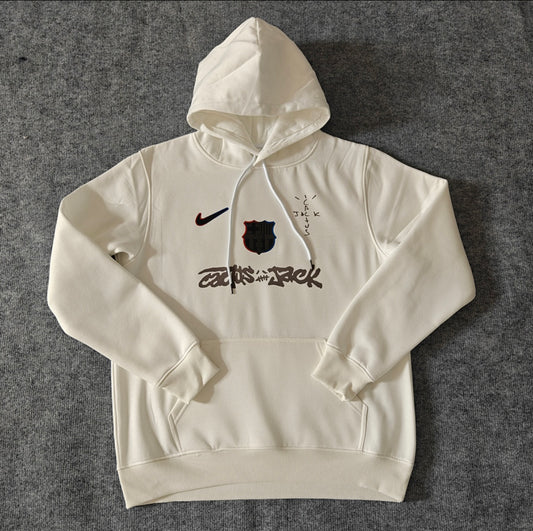 Barcelona Hoodie x Travis Scott White